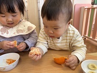 みかんの皮むき②