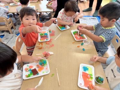 寒天遊び① 
